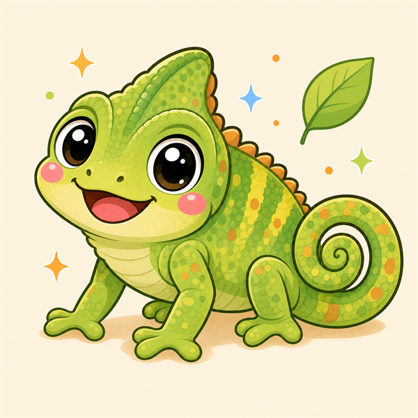 變色龍插圖