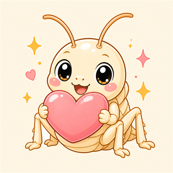 白蟋蟀吉祥物插圖