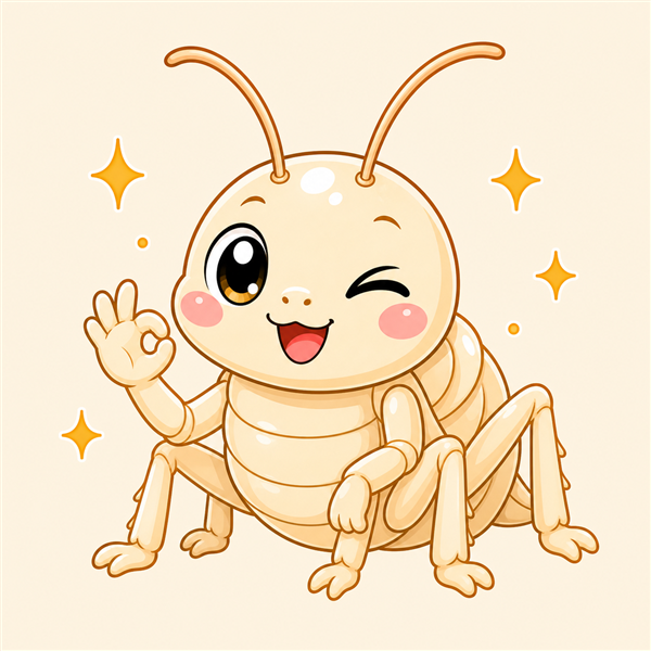 白蟋蟀吉祥物插圖