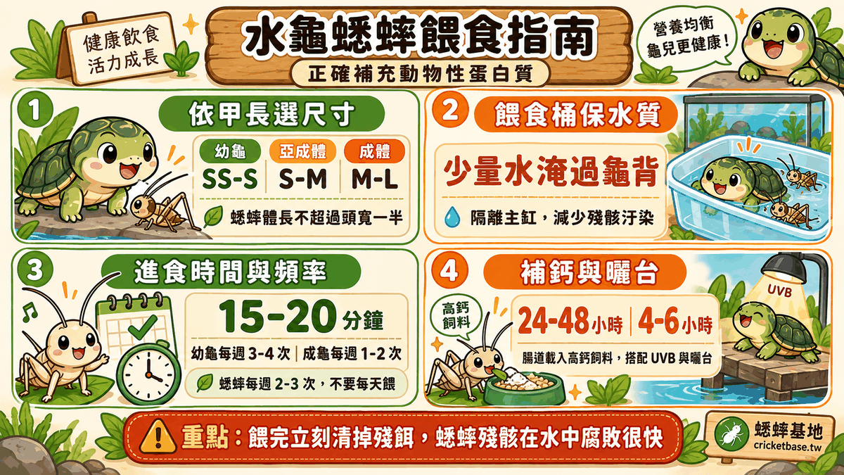 水龜蟋蟀餵食指南：如何正確補充動物性蛋白質