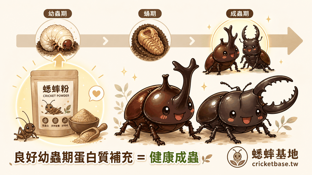 良好幼蟲期蛋白質補充 = 健康成蟲