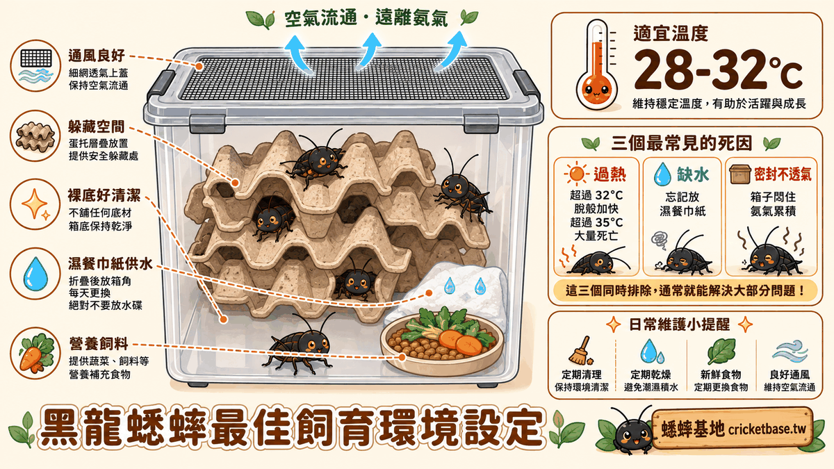 黑龍蟋蟀最佳飼育環境設定