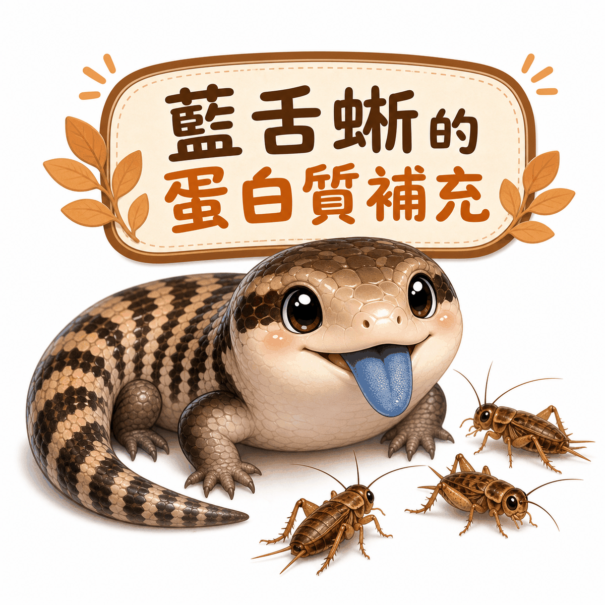 藍舌石龍子蟋蟀餵食指南:蛋白質補充比例與注意事項