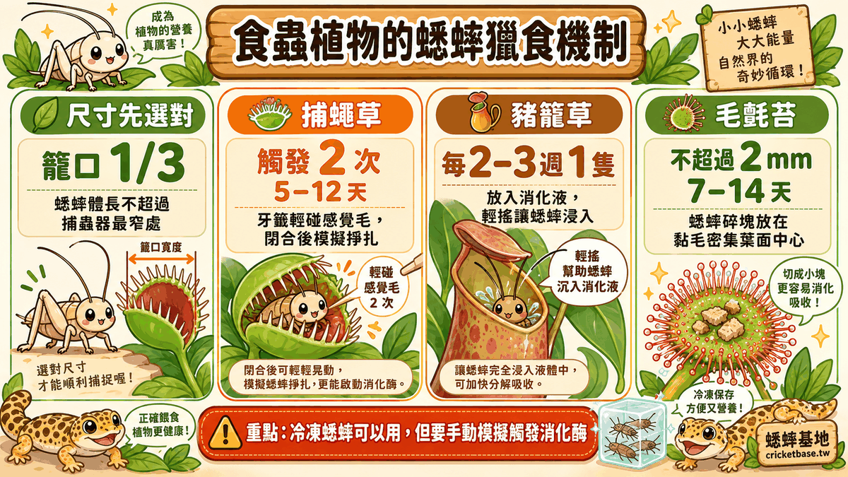 食蟲植物的蟋蟀獵食機制
