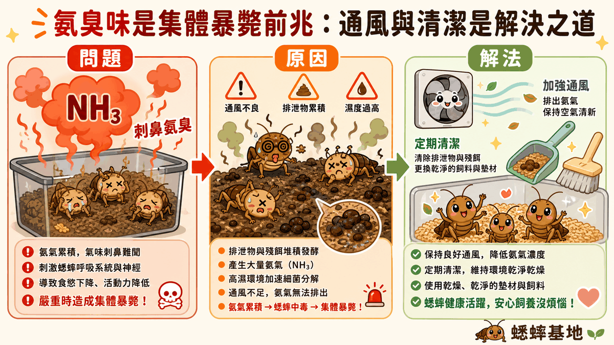 氨臭味是集體暴斃前兆：通風與清潔是解決之道