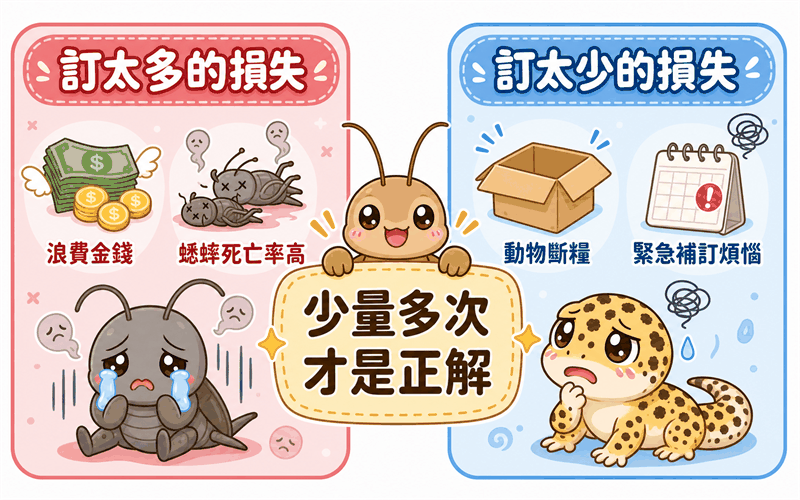 訂太多損失 vs 訂太少損失對比