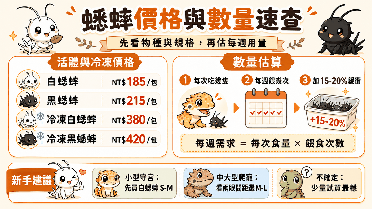蟋蟀採購指南:台灣活體蟋蟀價格行情與數量計算
