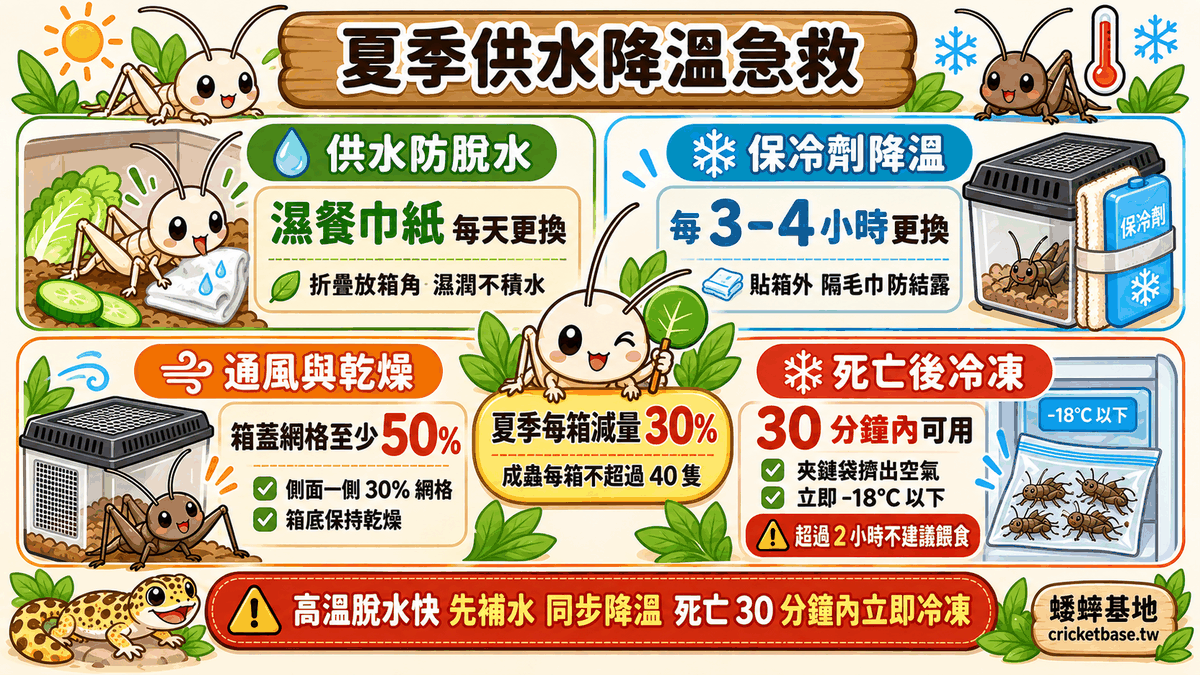夏季高溫脫水快，供水與降溫要同步做好