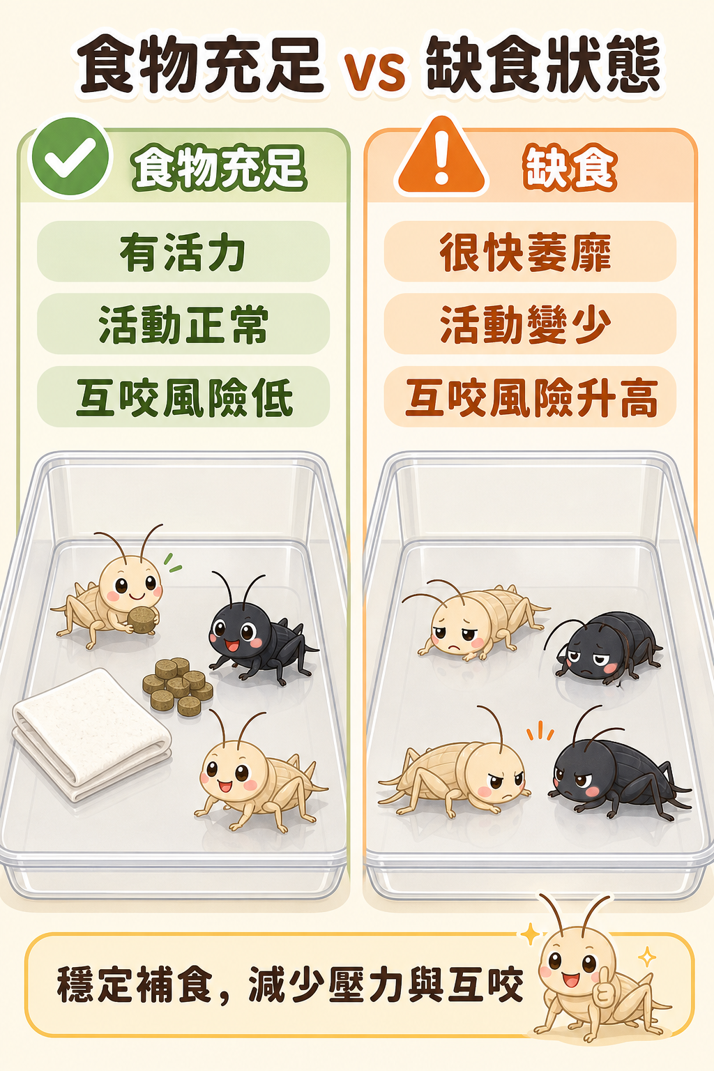 農藥殘留透過食物鏈的慢性傷害路徑：蔬菜→蟋蟀→爬蟲，每一環都有毒素悄悄累積，台灣農藥問題讓這條鏈格外危險。