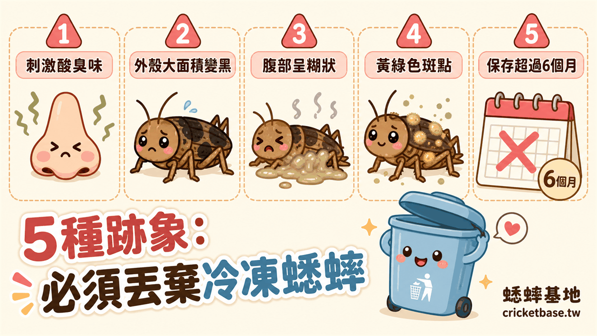 5種跡象：必須丟棄冷凍蟋蟀