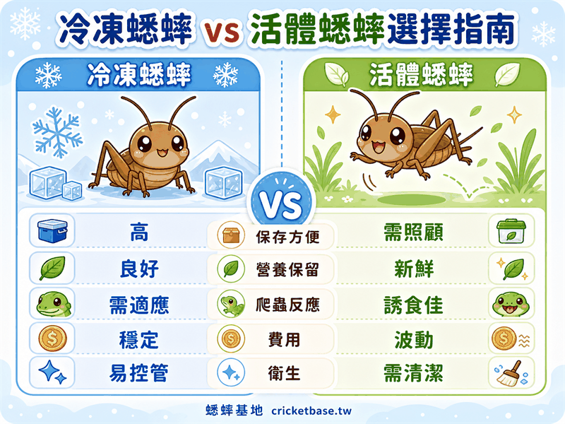 冷凍蟋蟀和活體蟋蟀,該怎麼選?
