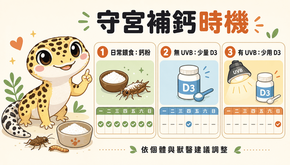 守宮怎麼補鈣?時機、頻率、品牌選擇完整攻略
