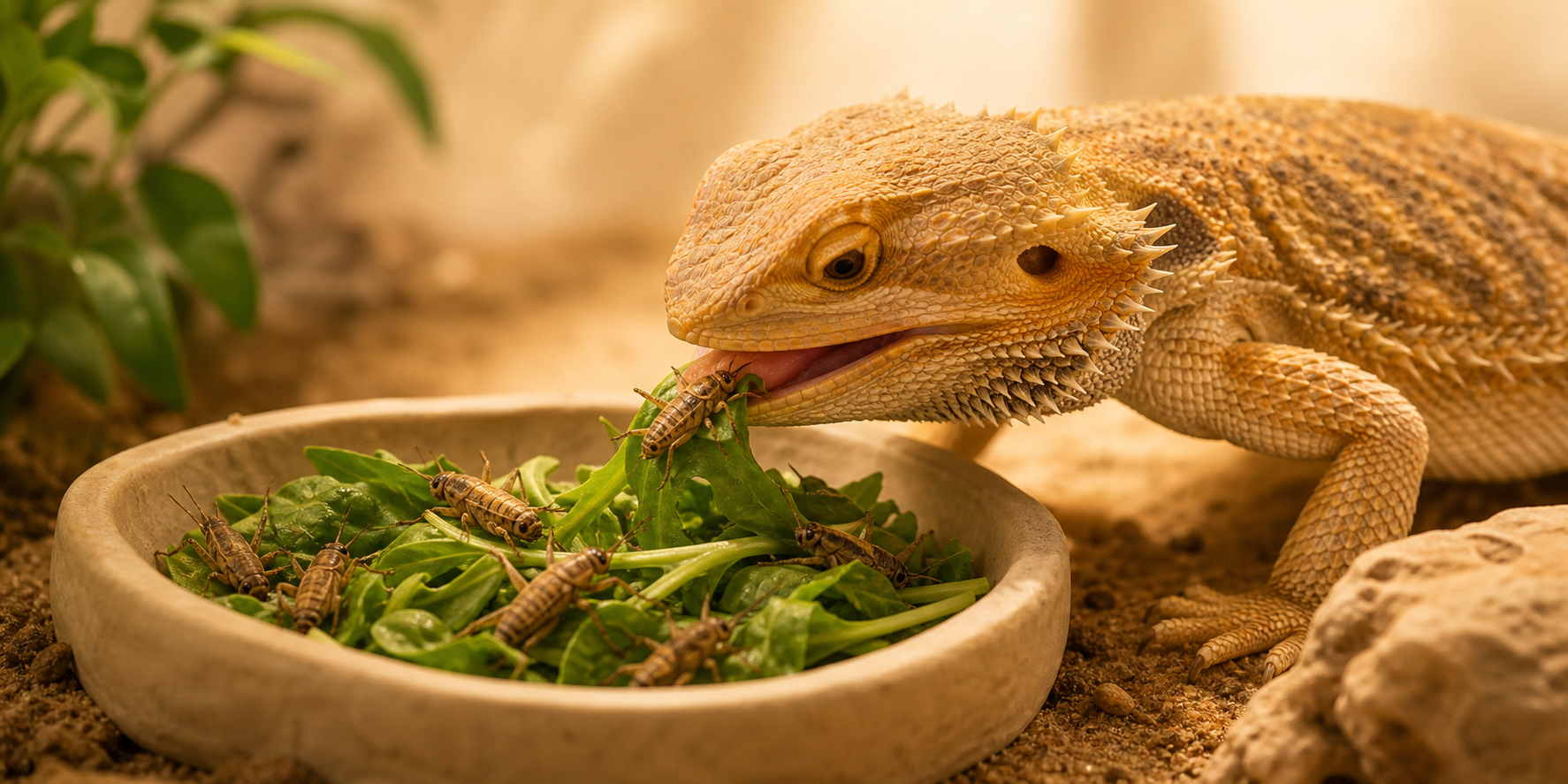 藍舌蜥幼體與成體所需的蟋蟀餵食量對照，幫助飼主依照年齡調整每次投餵隻數與頻率