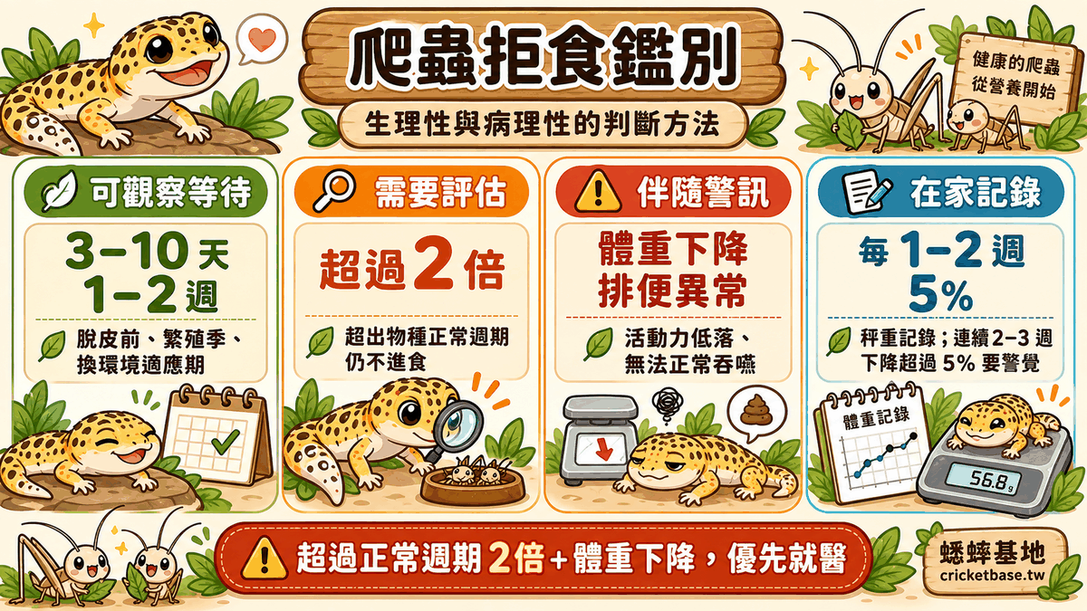 爬蟲拒食鑑別:生理性與病理性的判斷方法