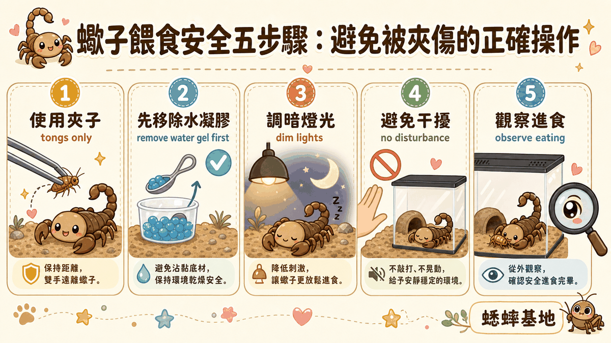 台灣養蠍安全餵食實用技巧圖