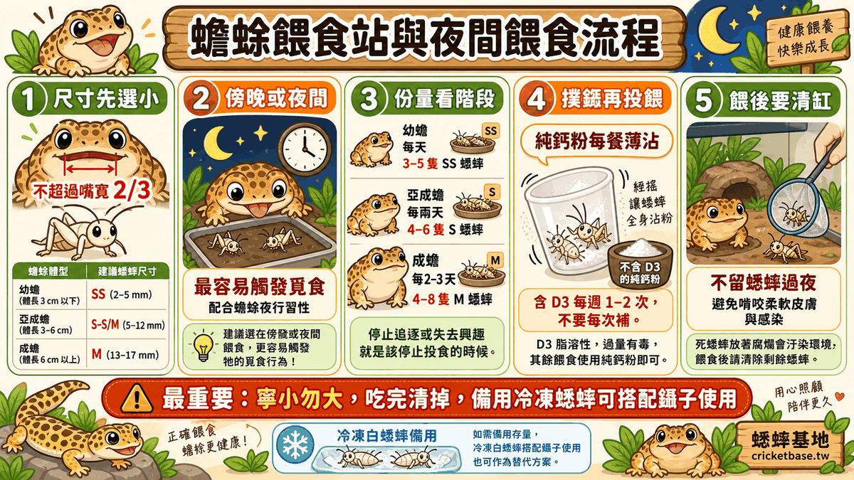 蟾蜍餵食站設置與夜間餵食完整流程