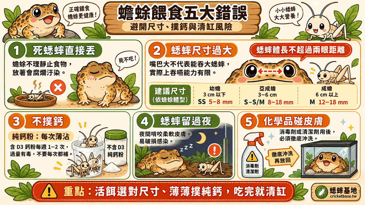 蟾蜍飼主常見的五個餵食錯誤