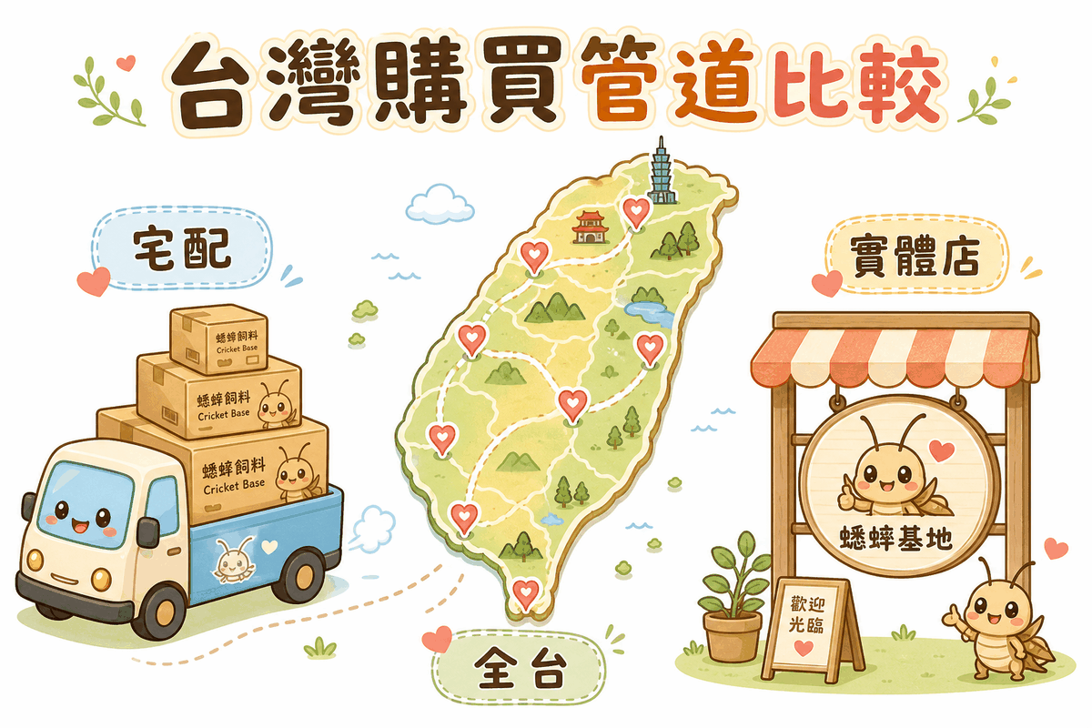 台灣哪裡買蟋蟀?活體蟋蟀購買管道完整比較
