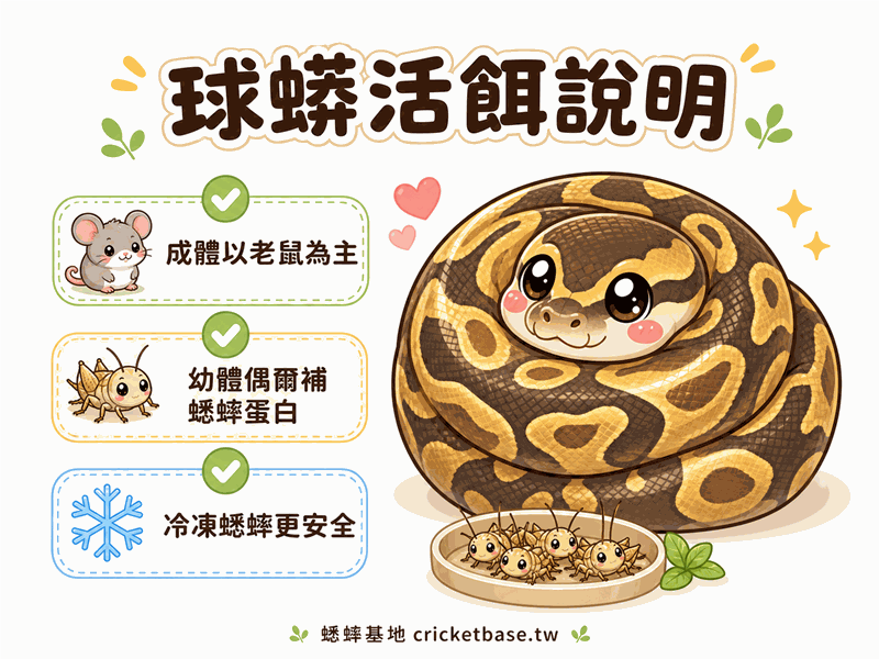 球蟒要不要吃蟋蟀?飼主必看的活餌使用場景說明