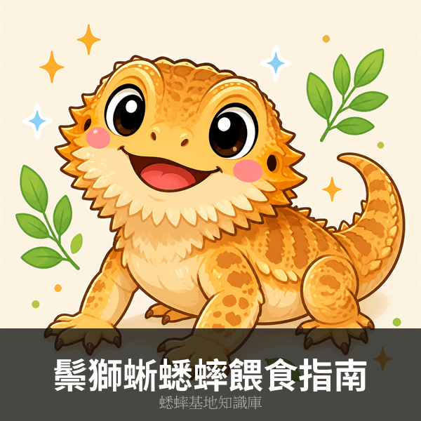 鬃獅蜥(鬆獅蜥)吃什麼?蟋蟀尺寸、頻率、蔬菜比例與補鈣完整指南