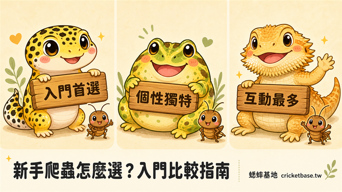 爬蟲新手怎麼選?從豹紋守宮到角蛙的入門比較