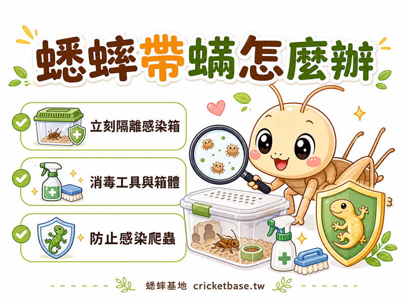 蟋蟀帶螨怎麼辦?預防感染爬蟲的完整處理指南