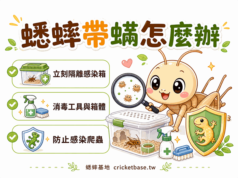 蟋蟀帶蟎怎麼辦?預防感染爬蟲的完整處理指南