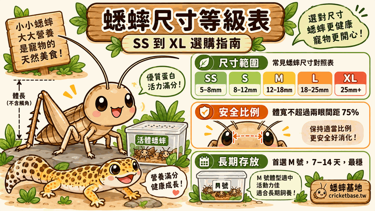 蟋蟀尺寸規格表:S、M、L、XL 各多大怎麼選
