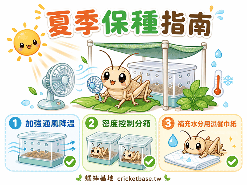 台灣夏季蟋蟀大量死亡怎麼辦?高溫期保種與降溫實戰指南