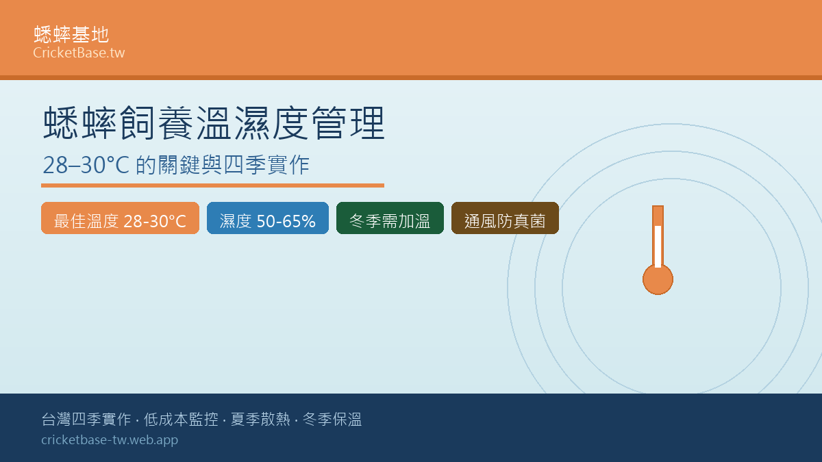 蟋蟀飼養最佳溫濕度管理:28–30°C 的關鍵與實作