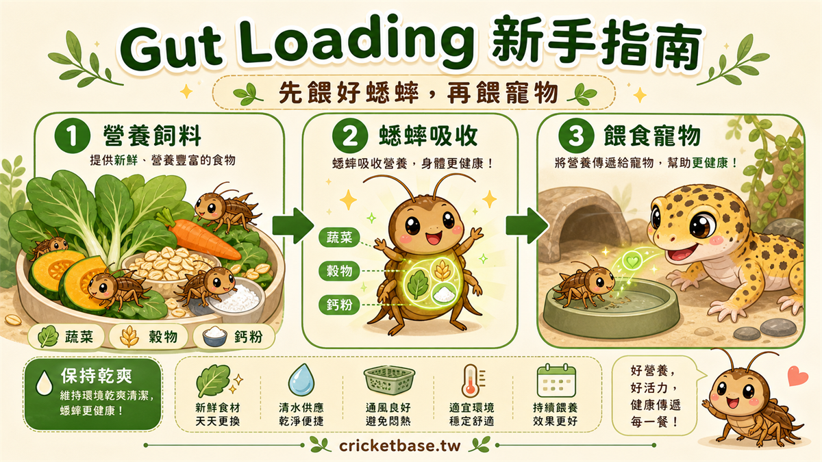 活餌餵什麼?蟋蟀腸道載入入門食材清單