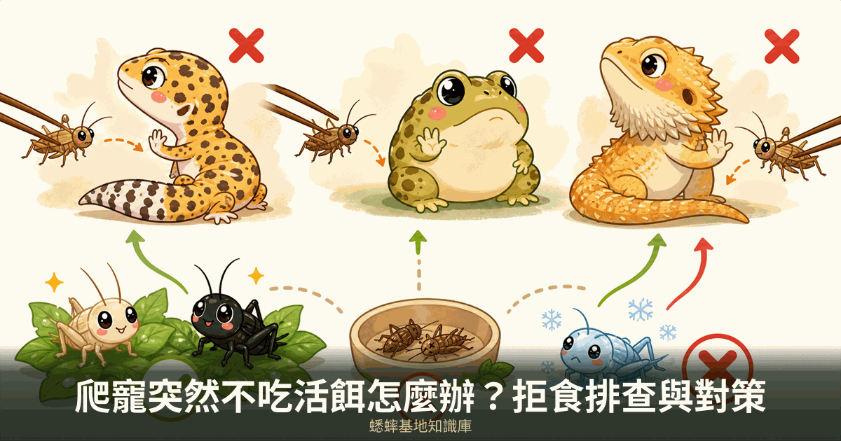 爬寵突然不吃活餌怎麼辦?拒食排查與對策