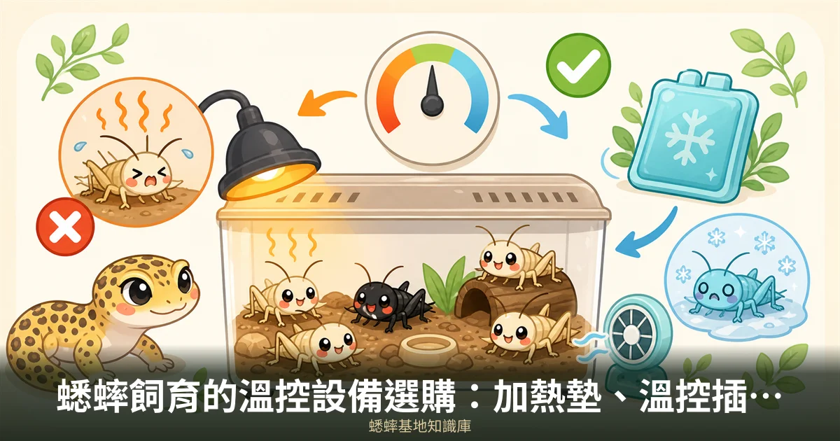 蟋蟀飼育的溫控設備選購：加熱墊、溫控插座、溫濕度計完整指南